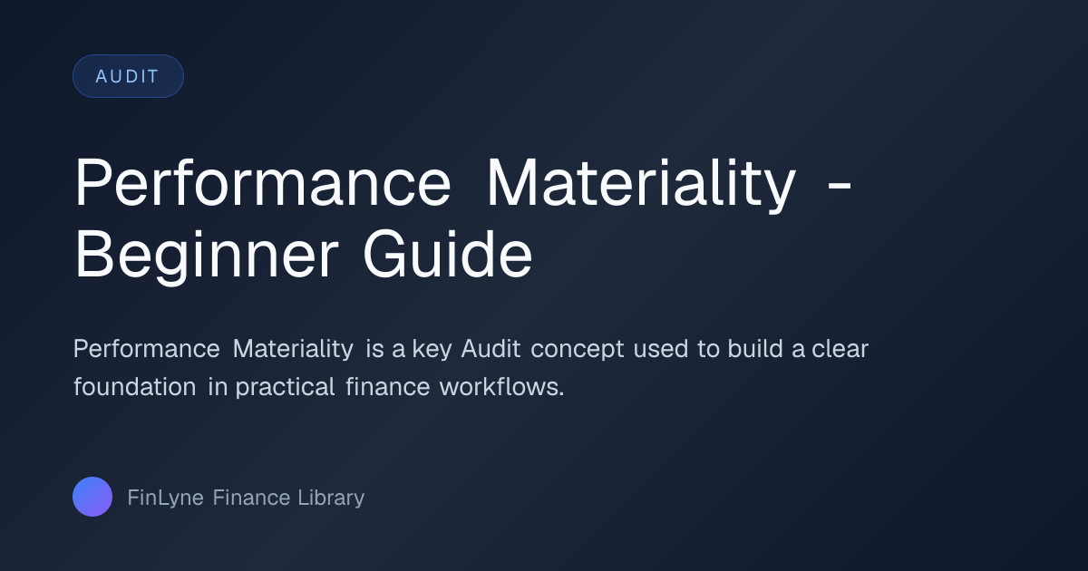 Performance Materiality - Beginner Guide | Definition, Formula ...
